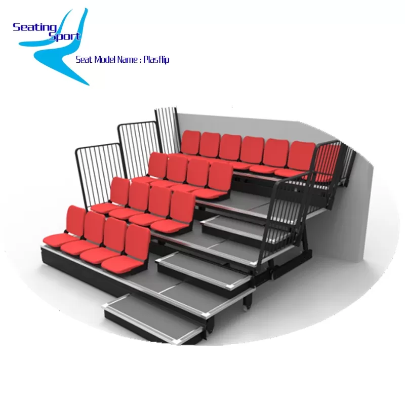 Basketball hall seat retractable seating indoor foldable tribune -Plasflip