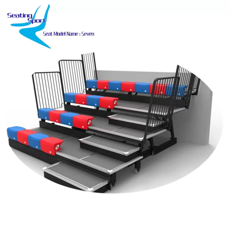 Retractable seating telescopic tribune for indoor seating -Seven model