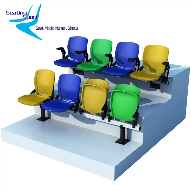 Football arena seat stadium seat on concrete foldable seat tip up seat - Shota