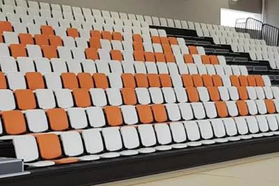 Retractable bleacher seating