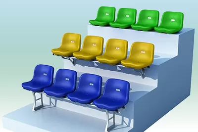 Fixed seat plastic seat stadium seat tier seat