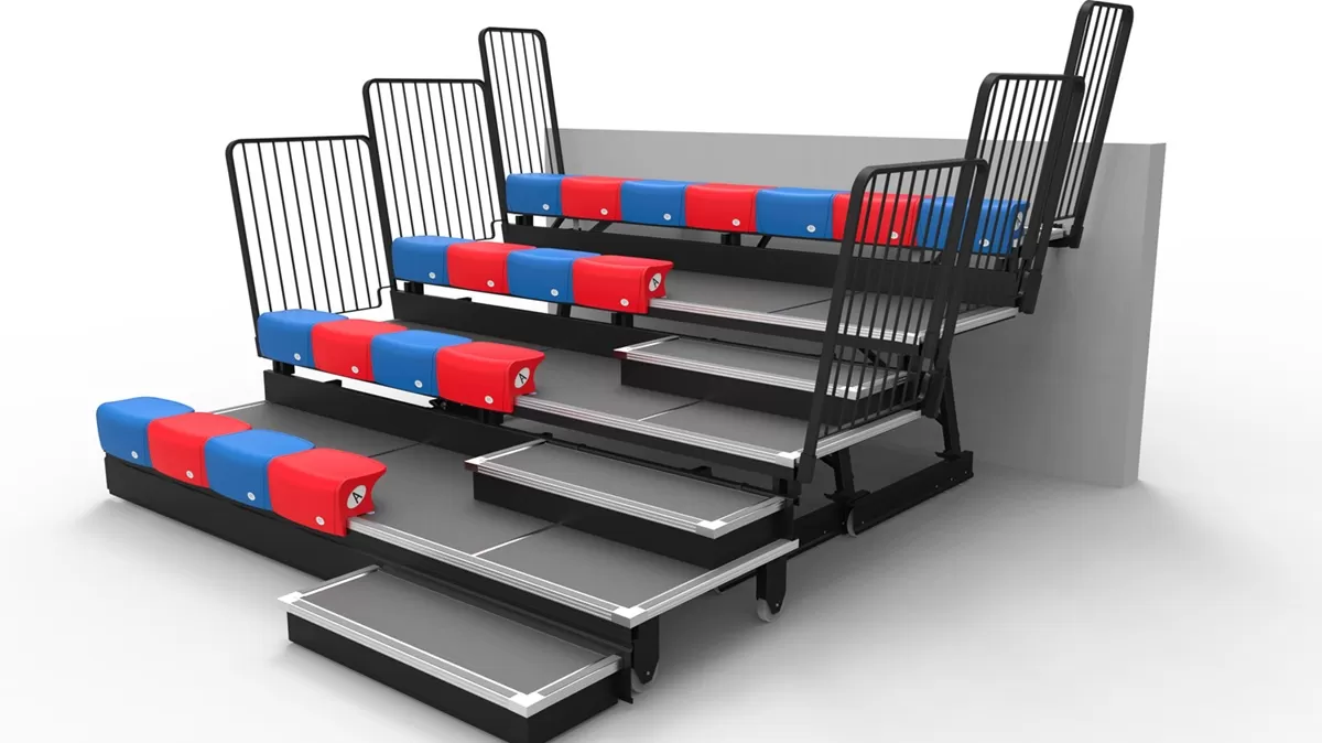 Retractable seating attached to the wall