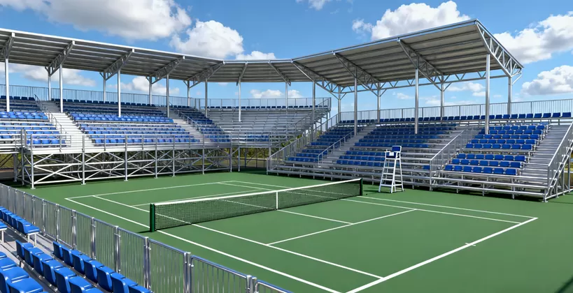 demountable grandstands for tennis court metal bleachers